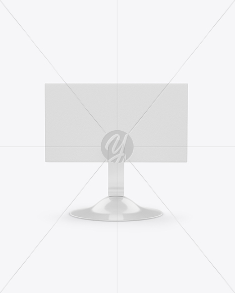 Table Sign W/ Plastic Holder Mockup