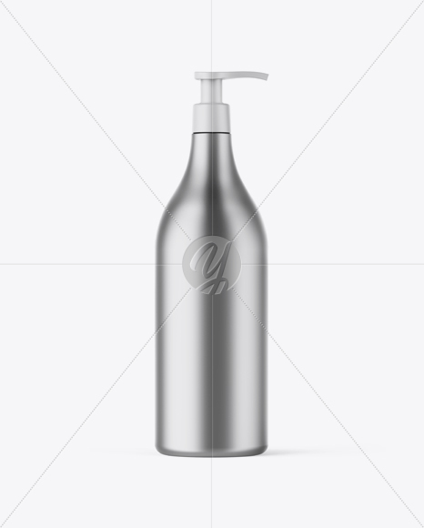 Metallic Shampoo Bottle Mockup