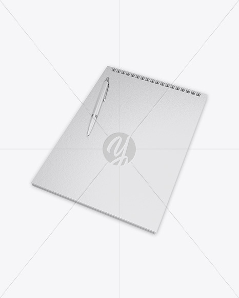 Kraft Notebook w/ Pen Mockup