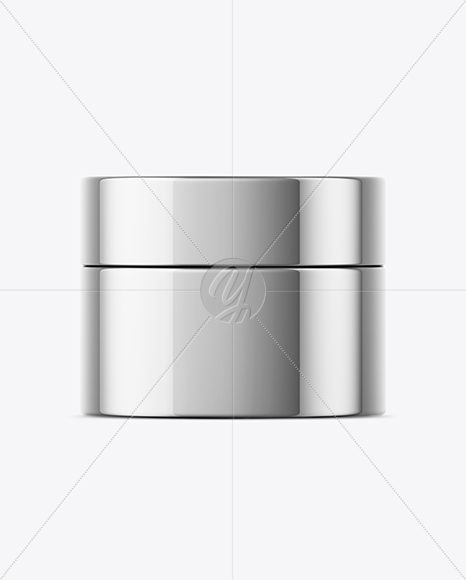 Metallic Cosmetic Jar Mockup