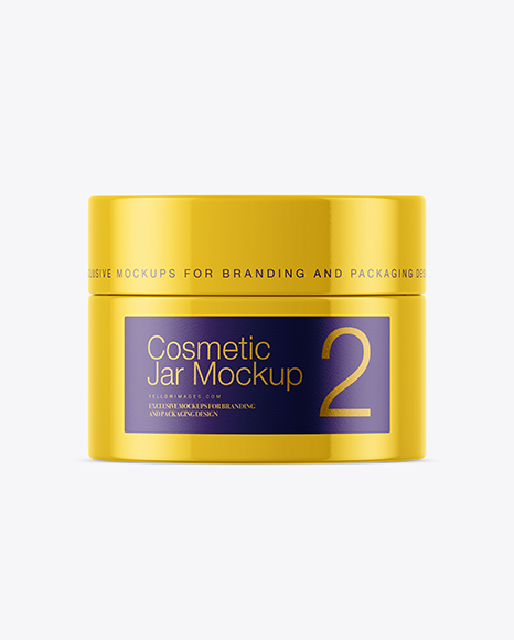 Glossy Cosmetic Jar Mockup