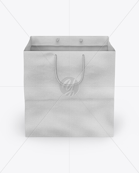 Square Kraft Paper Bag Mockup