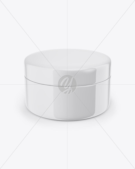 Glossy Cosmetic Jar Mockup