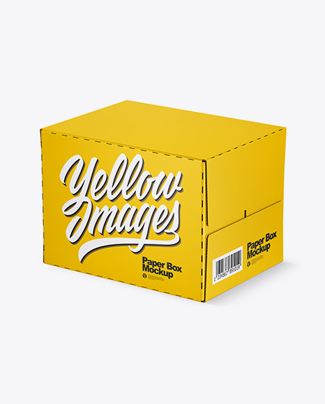 Glossy Paper Box Mockup