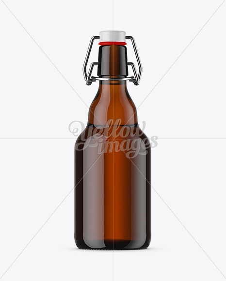 330ml Amber Glass Beugel Bottle Mockup - Free Download Images High