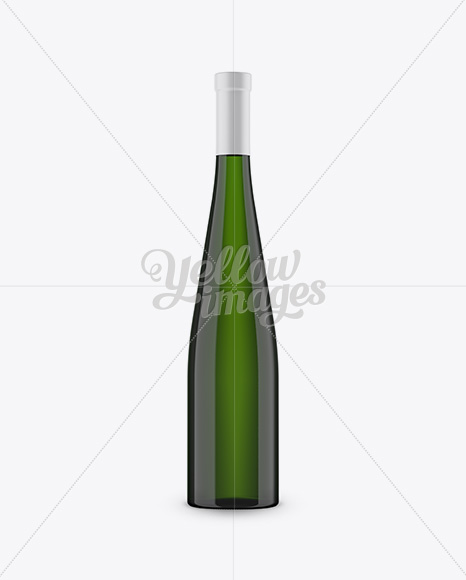 Green Glass Rhine Bottle Mockup