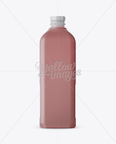 2L Plastic Red Juice Jug Mockup - Front and Back Views