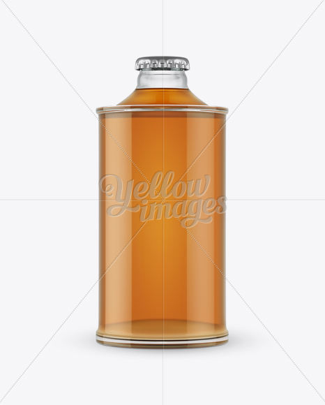 Clear Glass Beer Bottle Mockup