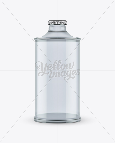 Clear Glass Water Bottle Mockup