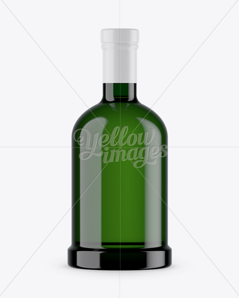 Green Glass Alcohol Bottle Mockup Green Glass Alcohol Bottle Mockup