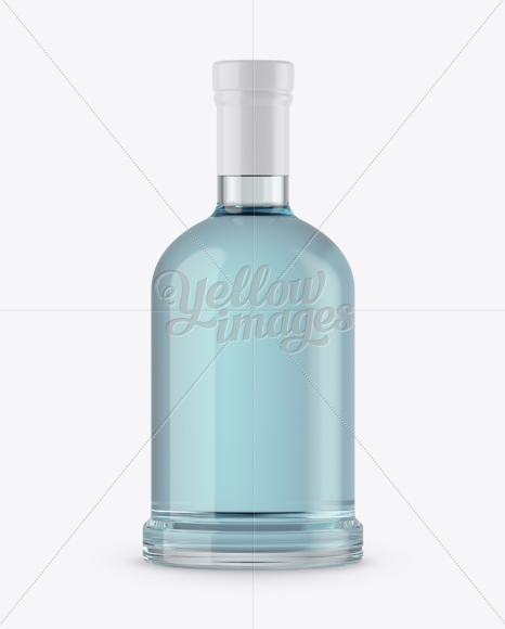 Clear Glass Dry Gin Bottle Mockup