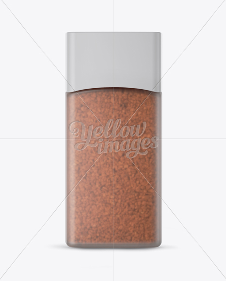 Frosted Jar With Instant Coffee Mockup