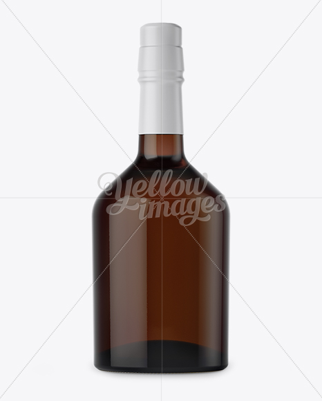 Amber Glass Whiskey Bottle Mockup