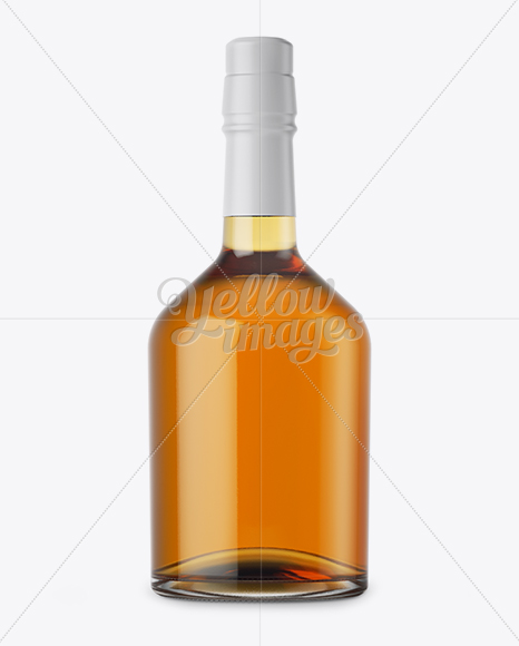 Clear Glass Whiskey Bottle Mockup