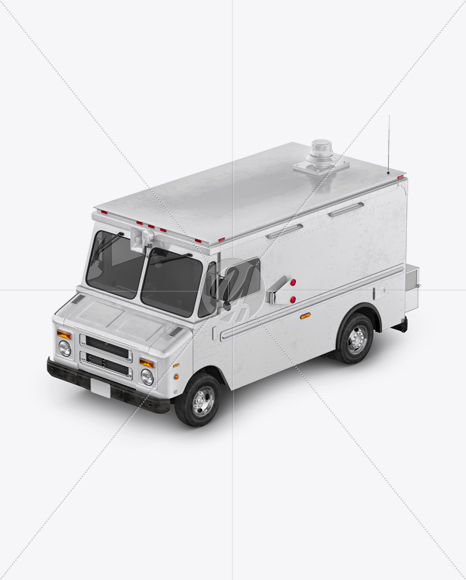 Foodtruck Mockup - Half Side View (High-Angle Shot)