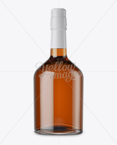 Clear Glass Cognac Bottle Mockup