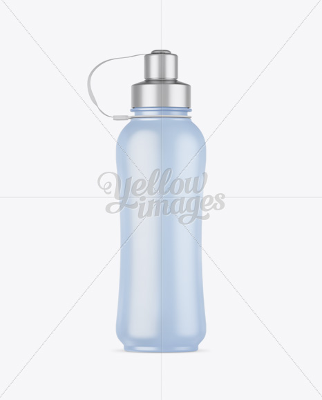 Frosted Sport Bottle Mockup - Front View