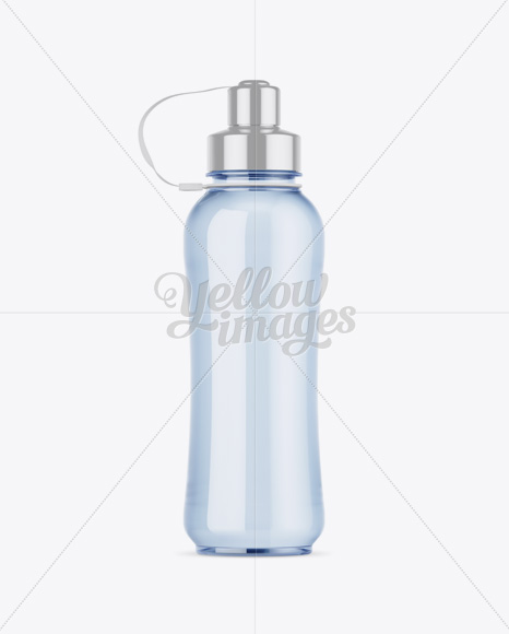 Clear Sport Bottle Mockup - Front View