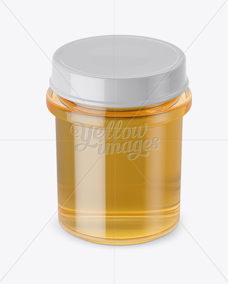 Pure Honey Jar Mockup (High-Angle Shot)