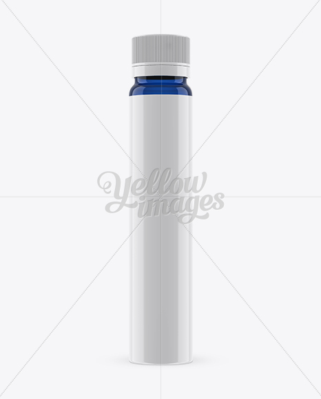 Blue Sport Nutrition Bottle Mockup - Eye-Level Shot