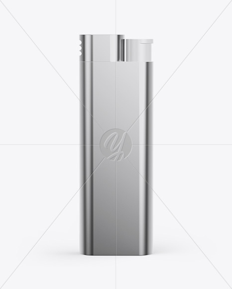 Metallic Lighter Mockup - Front View