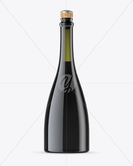 Green Glass Lambrusco Red Wine Bottle Mockup Green Glass Lambrusco Red Wine Bottle Mockup