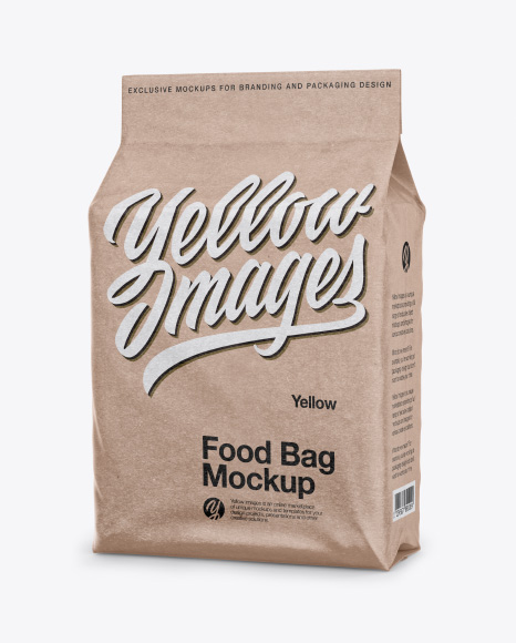 Kraft Stand-up Food Bag Mockup