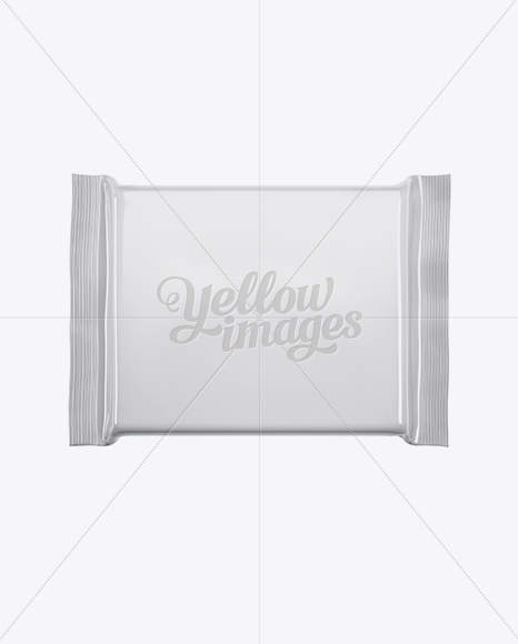 Glossy Square Chocolate Bar Mockup - Front View