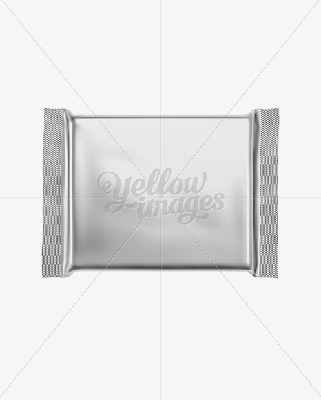 Matte Metallic Square Chocolate Bar Mockup - Front View