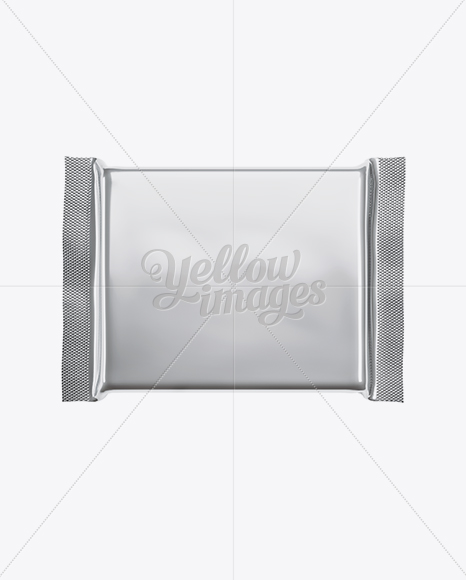 Metallic Square Chocolate Bar Mockup - Front View