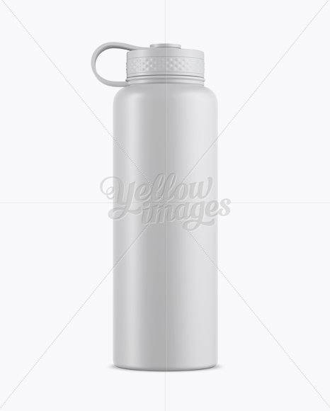 Matte Plastic Reusable Water Bottle Mockup