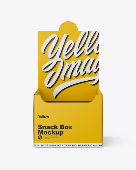 Matte Snack Box Mockup - Snack+Box+Mockup+In+Box+Mockups+On+Yellow+Images+Object+Mockups