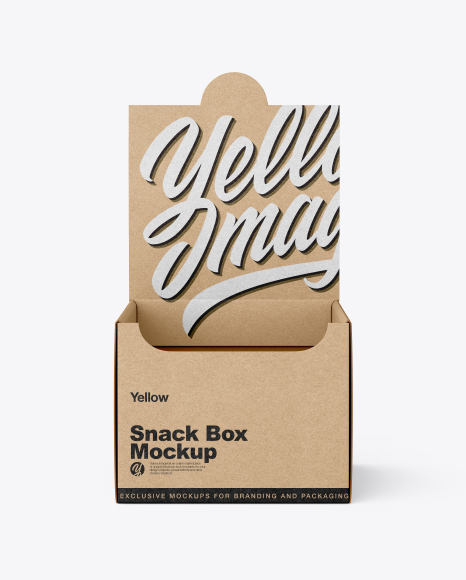 Kraft Snack Box Mockup