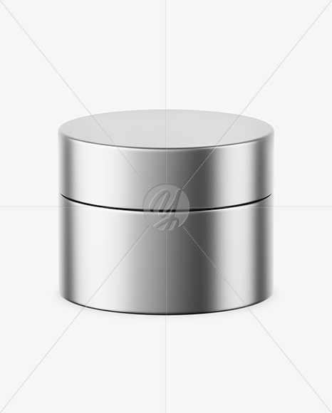 Matte Metallic Cosmetic Jar Mockup