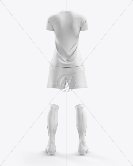 Women’s Full Soccer Kit mockup (Back View)