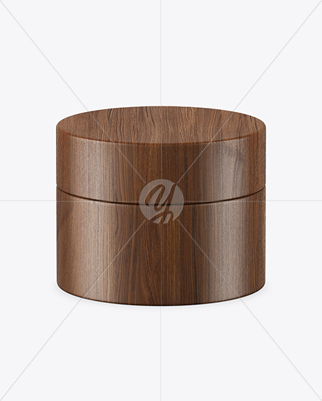 Wooden Cosmetic Jar Mockup