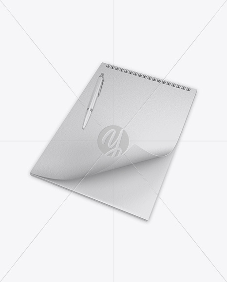 Karft Notebook w/ Pen Mockup - Free Download Images High Quality PNG