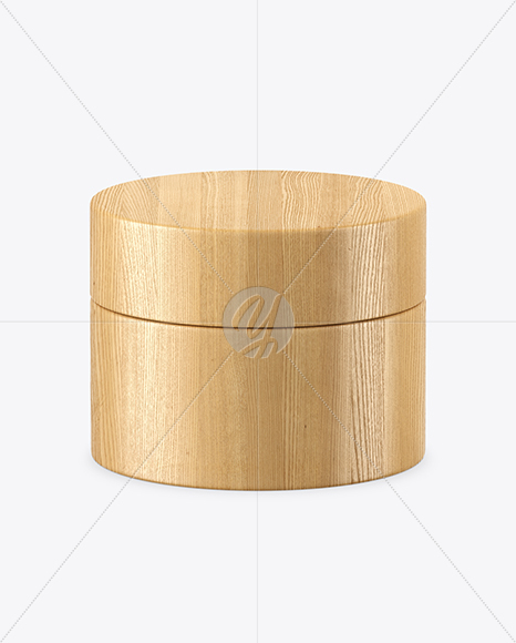 Wooden Cosmetic Jar Mockup