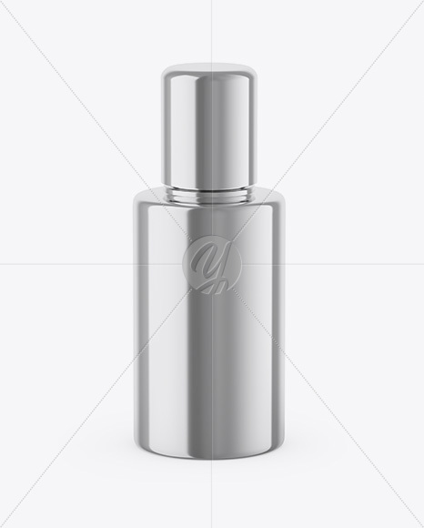 Metallic Cosmetic Bottle Mockup