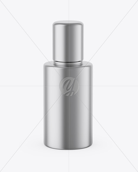 Matte Metallic Cosmetic Bottle Mockup