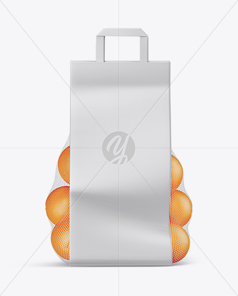 Bag with Oranges Mockup