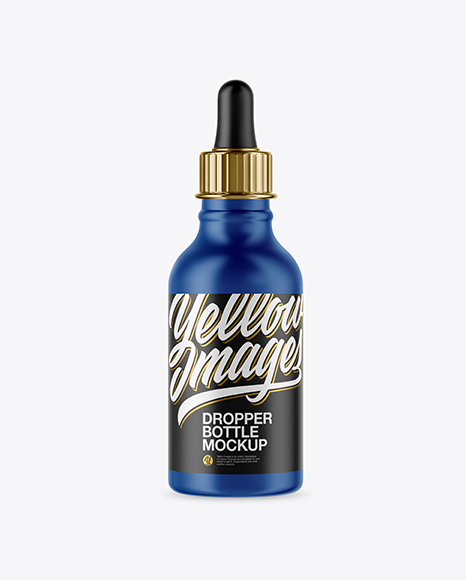 Matte Dropper Bottle Mockup