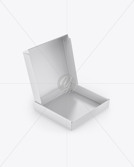 Opened Glossy Paper Box Mockup