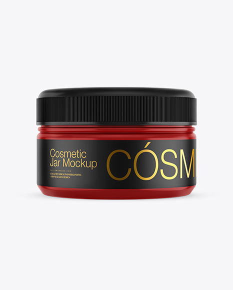 Glossy Cosmetic Jar Mockup