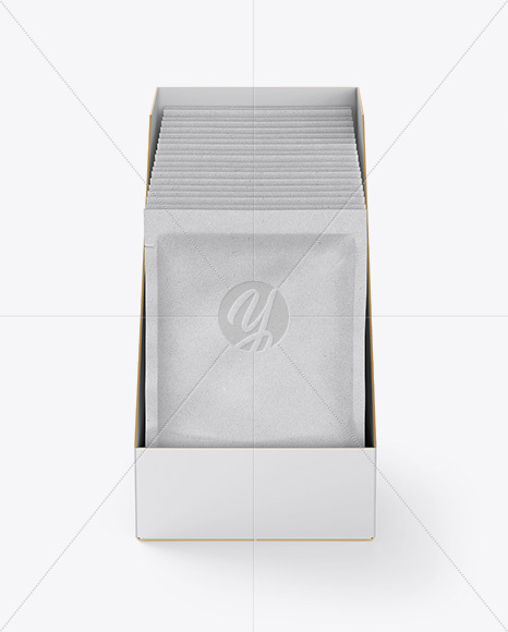 Box With Kraft Sachets Mockup