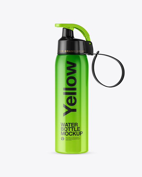 Glossy Sport Bottle Mockup