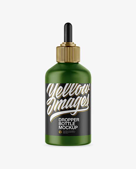 Matte Dropper Bottle Mockup