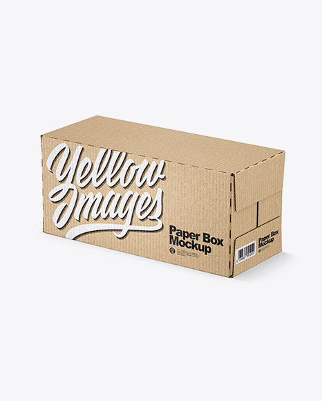 Kraft Paper Box Mockup - Wrapping paper mockup