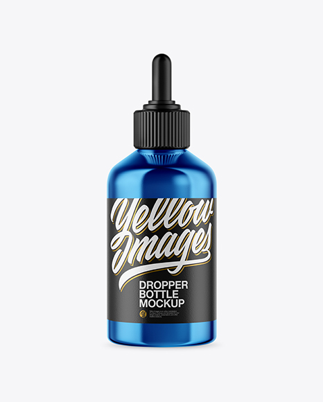 Metallic Dropper Bottle Mockup - Oil dropper bottle mockup