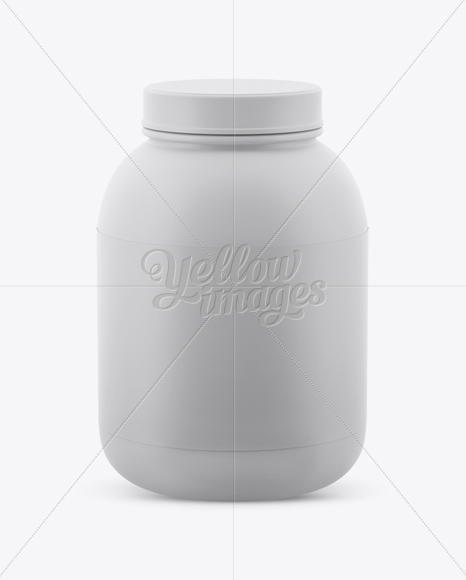 Matte Protein Jar Mockup (High-Angle Shot)